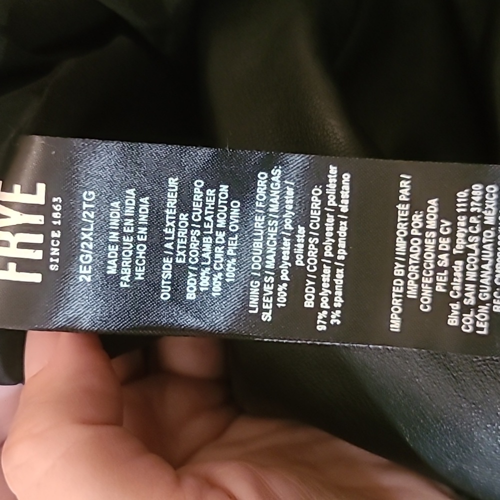Frye Women's Classic Black Lamb Leather Jacket - Picture 7 of 7